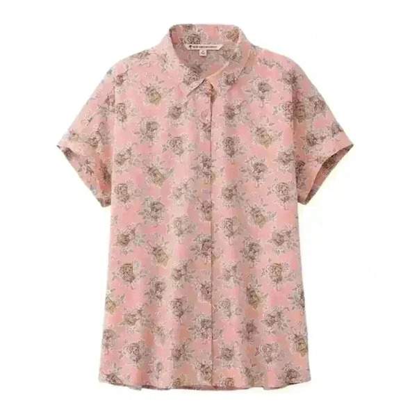 ‘Iilani Women’s Pink Hawaiian Classics Shirt Large Lightweight Vogue Vacation - Picture 1 of 10